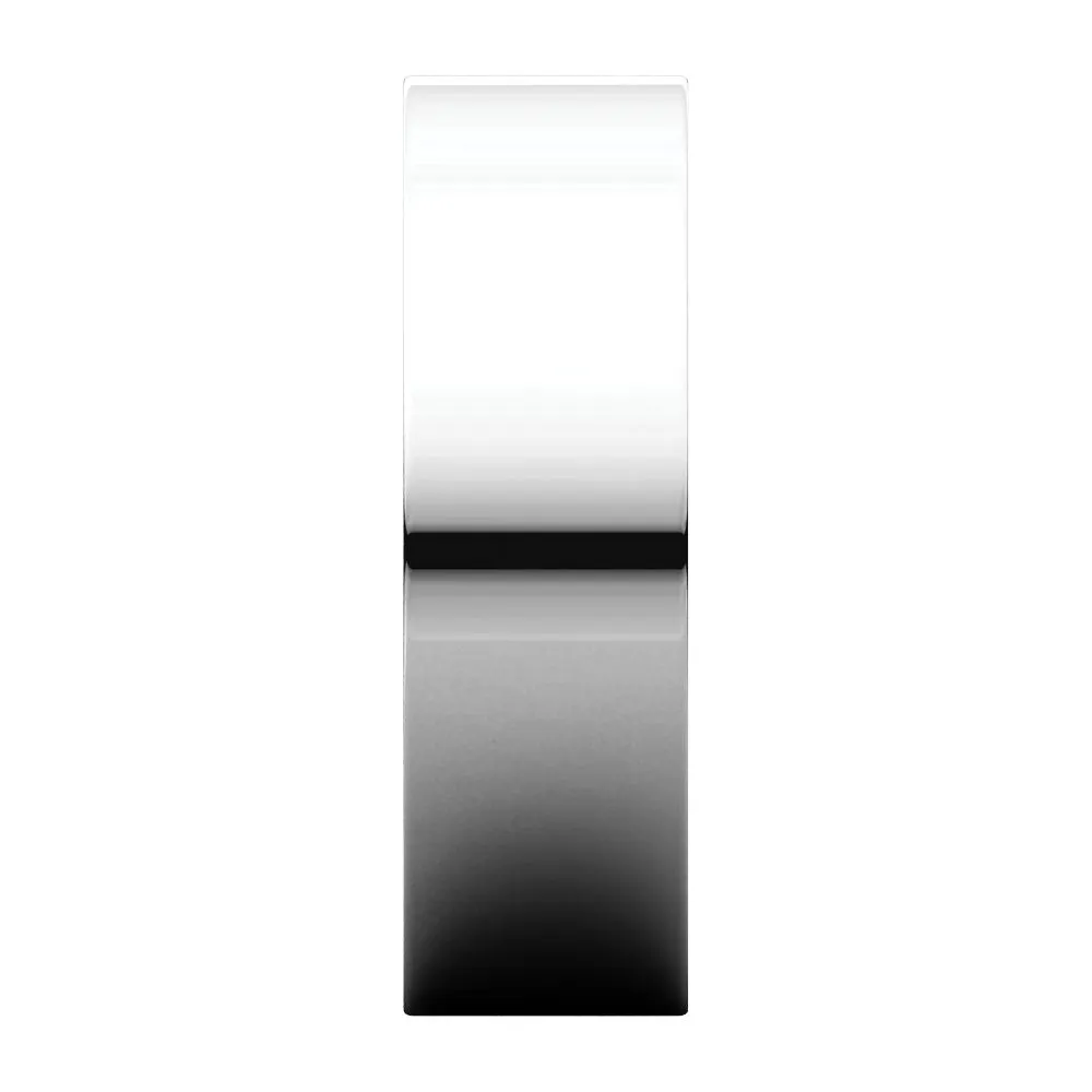 10k White Gold 6mm Flat Band, Size 8