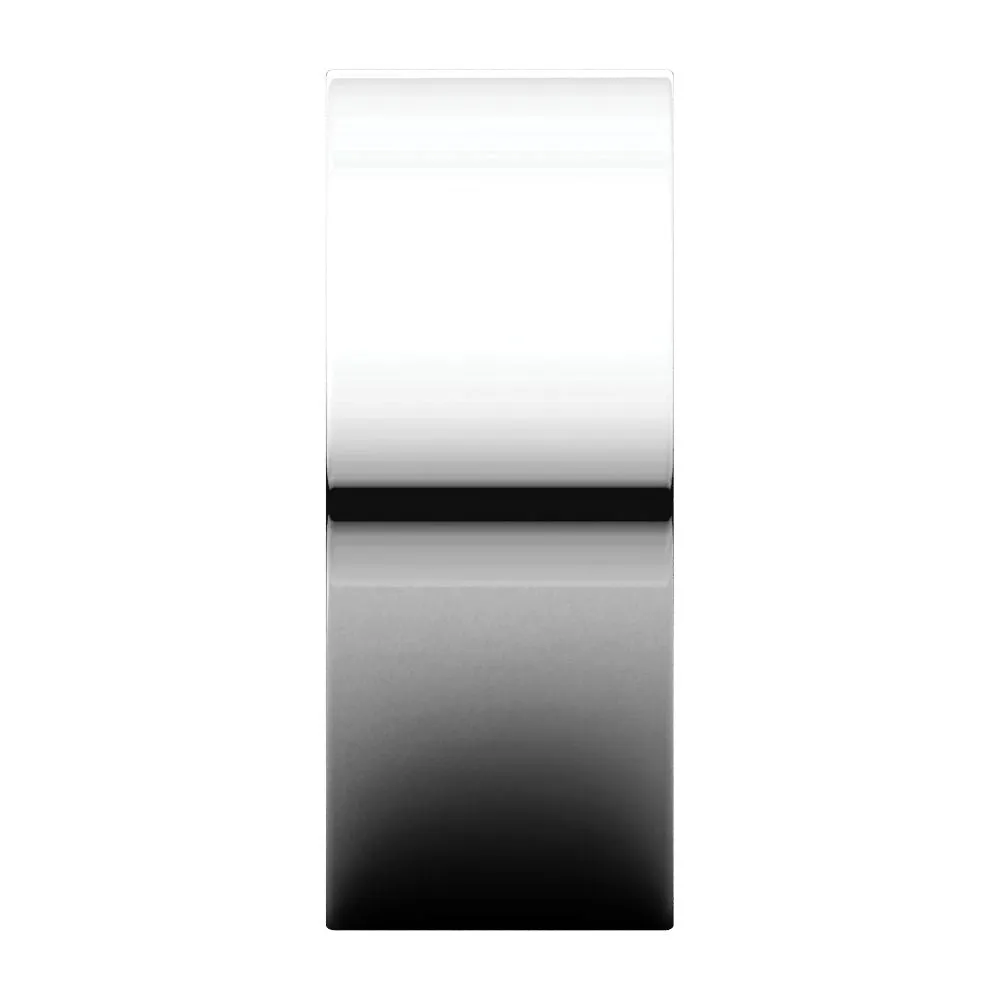 10k White Gold 8mm Flat Band, Size 10.5