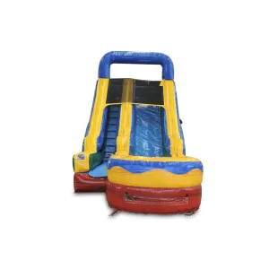 12' Fun Inflatable Slide Wet/Dry in Blue and Yellow