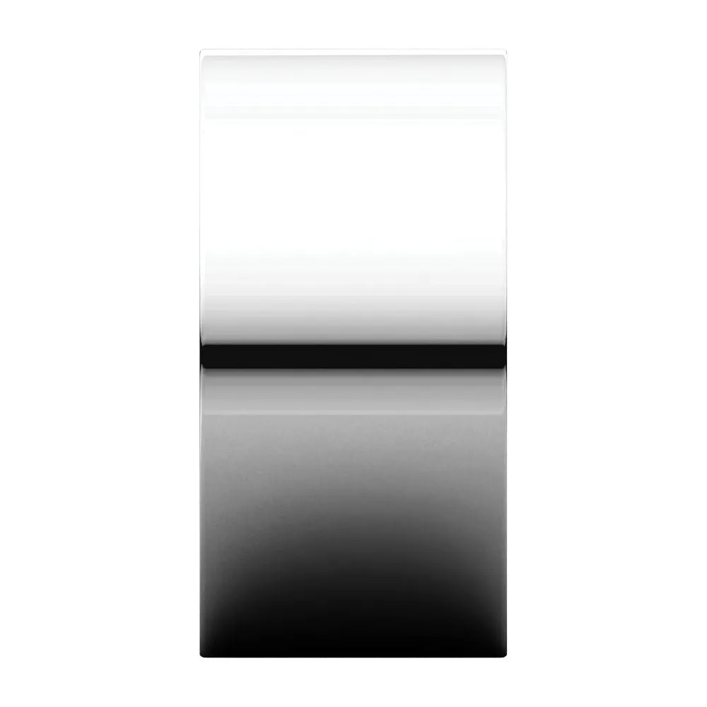 14k White Gold 10mm Flat Band, Size 10