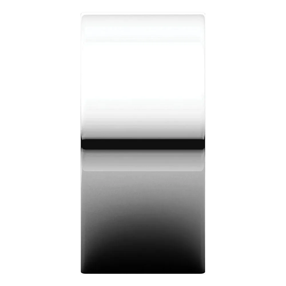 14k White Gold 10mm Flat Comfort Fit Band, Size 11