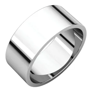 14k White Gold 8mm Flat Band, Size 7