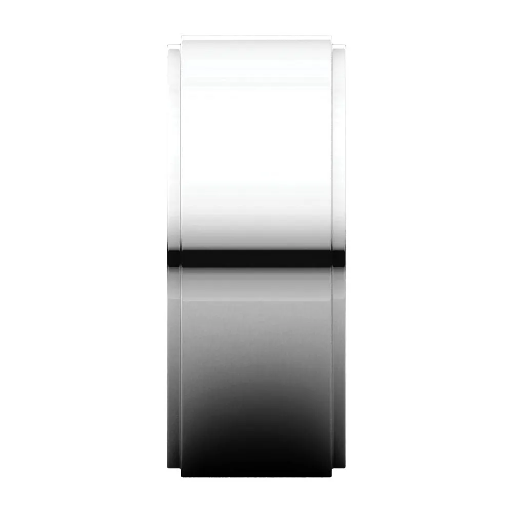 14k White Gold 8mm Flat Edge Band, Size 10.5
