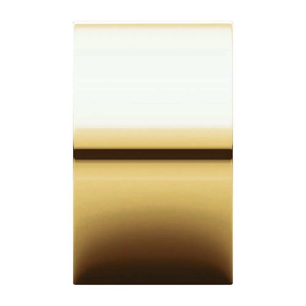 14k Yellow Gold 12mm Flat Band, Size 5.5