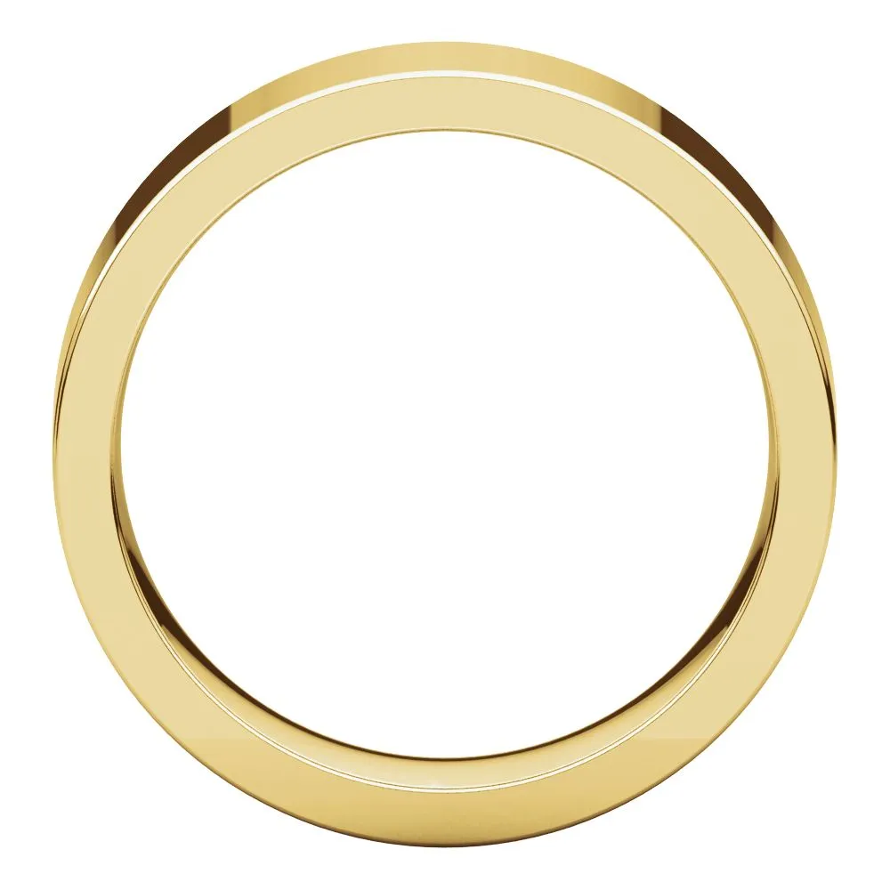 14k Yellow Gold 6mm Flat Comfort Fit Band, Size 10.5