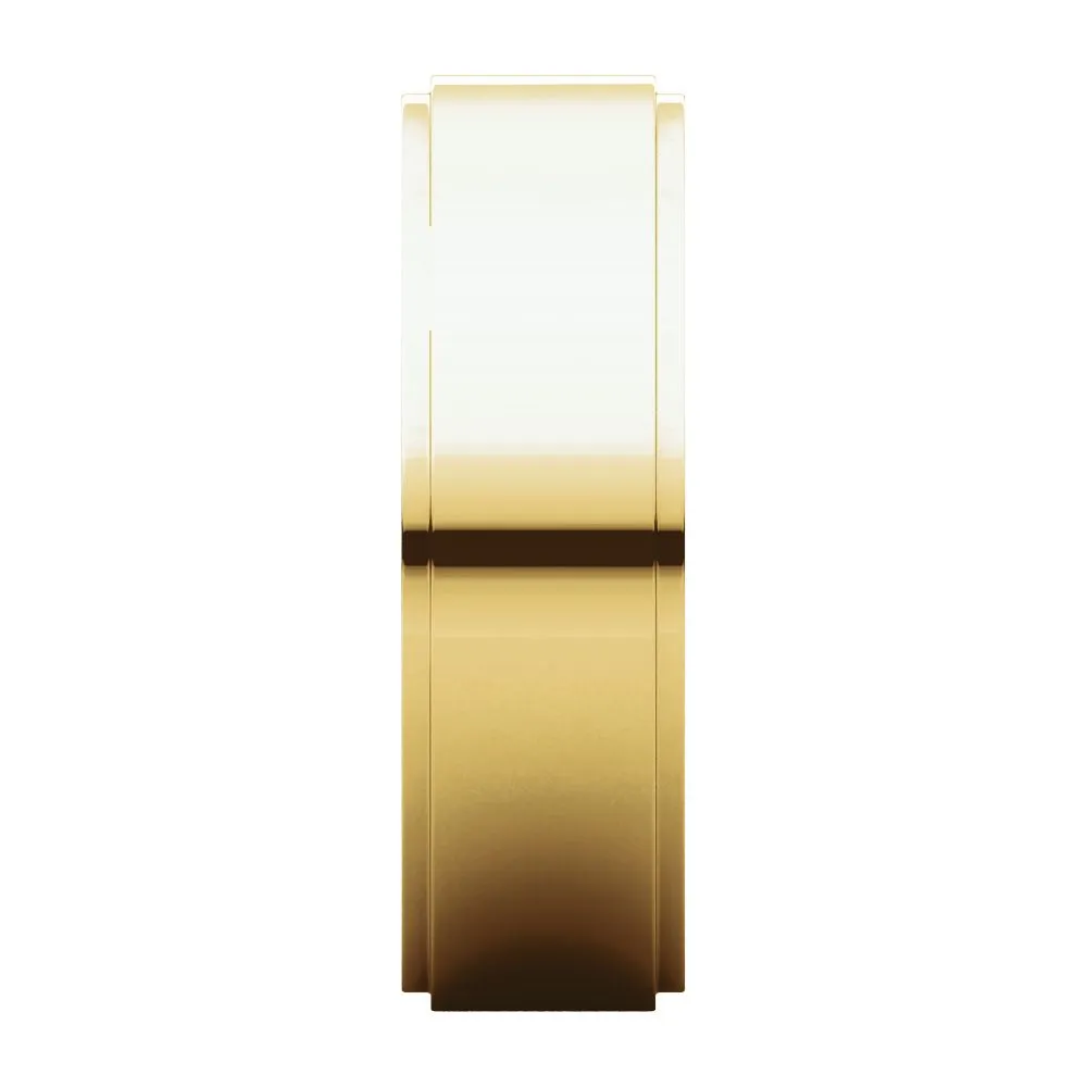 14k Yellow Gold 6mm Flat Edge Band, Size 11.5