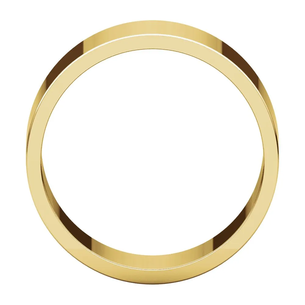 14k Yellow Gold 8mm Flat Band, Size 8.5
