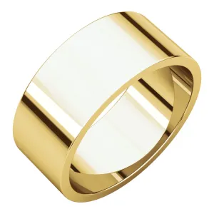 14k Yellow Gold 8mm Flat Band, Size 8.5