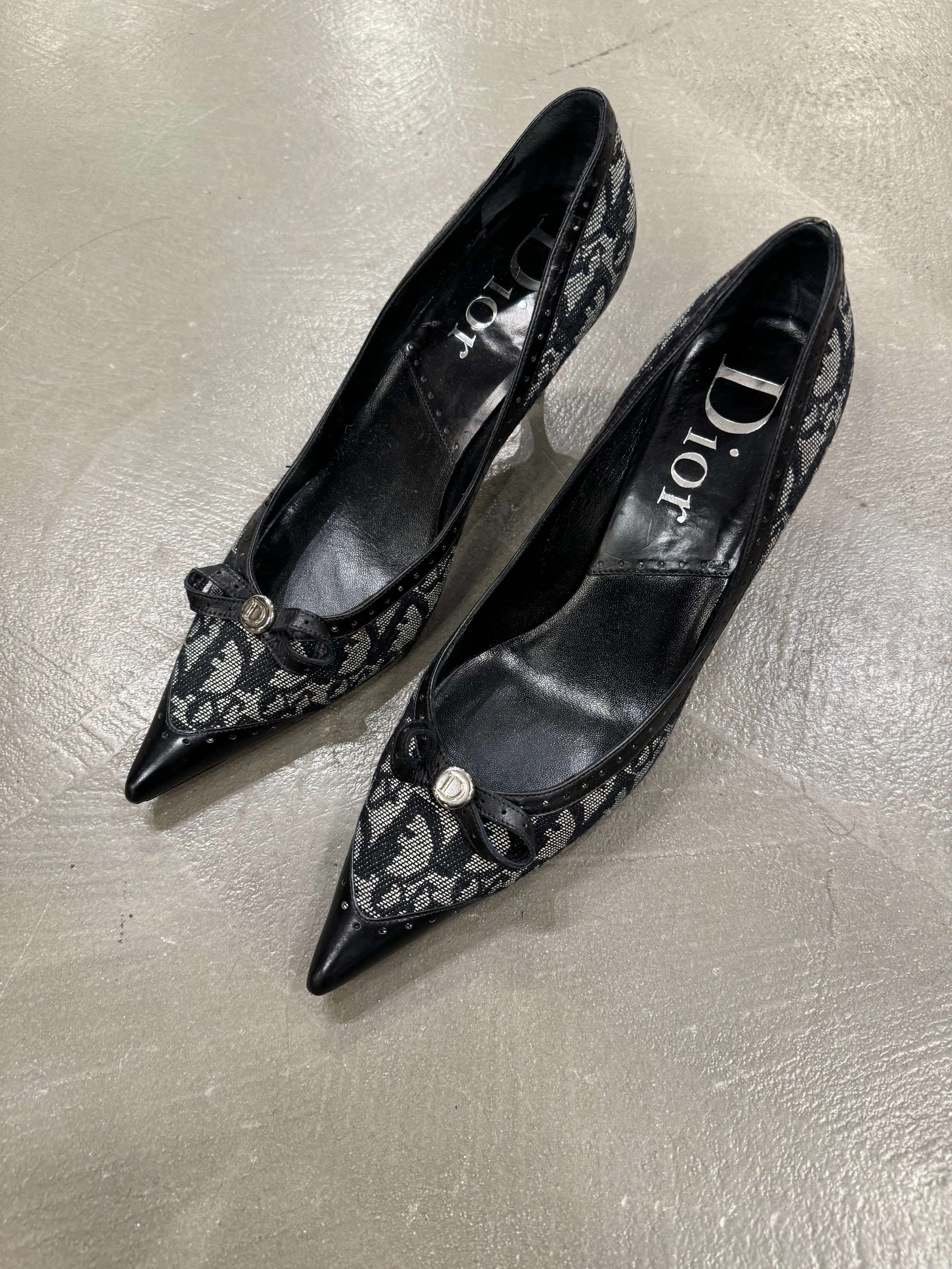 2000s Christian Dior by Galliano monogram heels