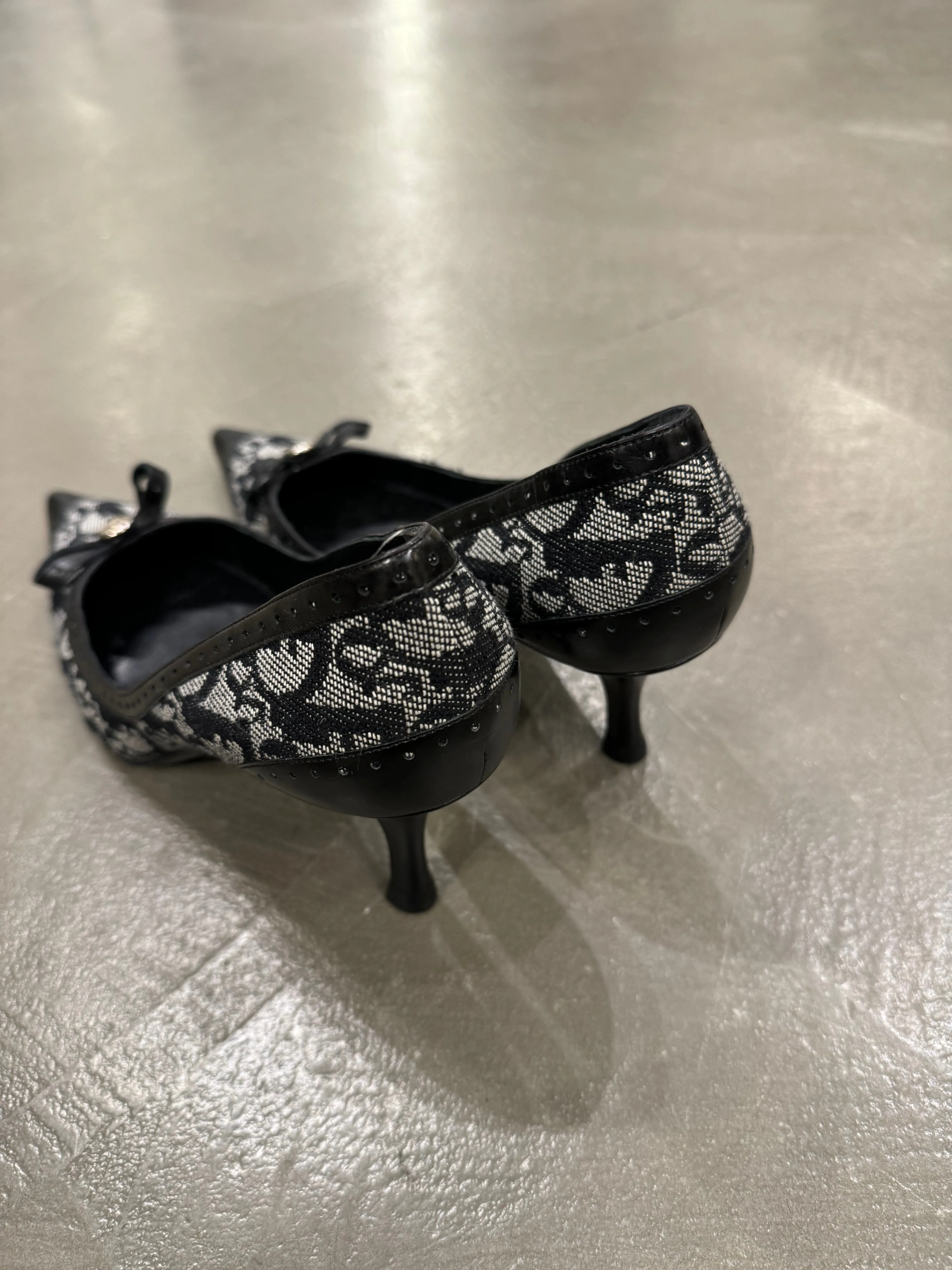 2000s Christian Dior by Galliano monogram heels