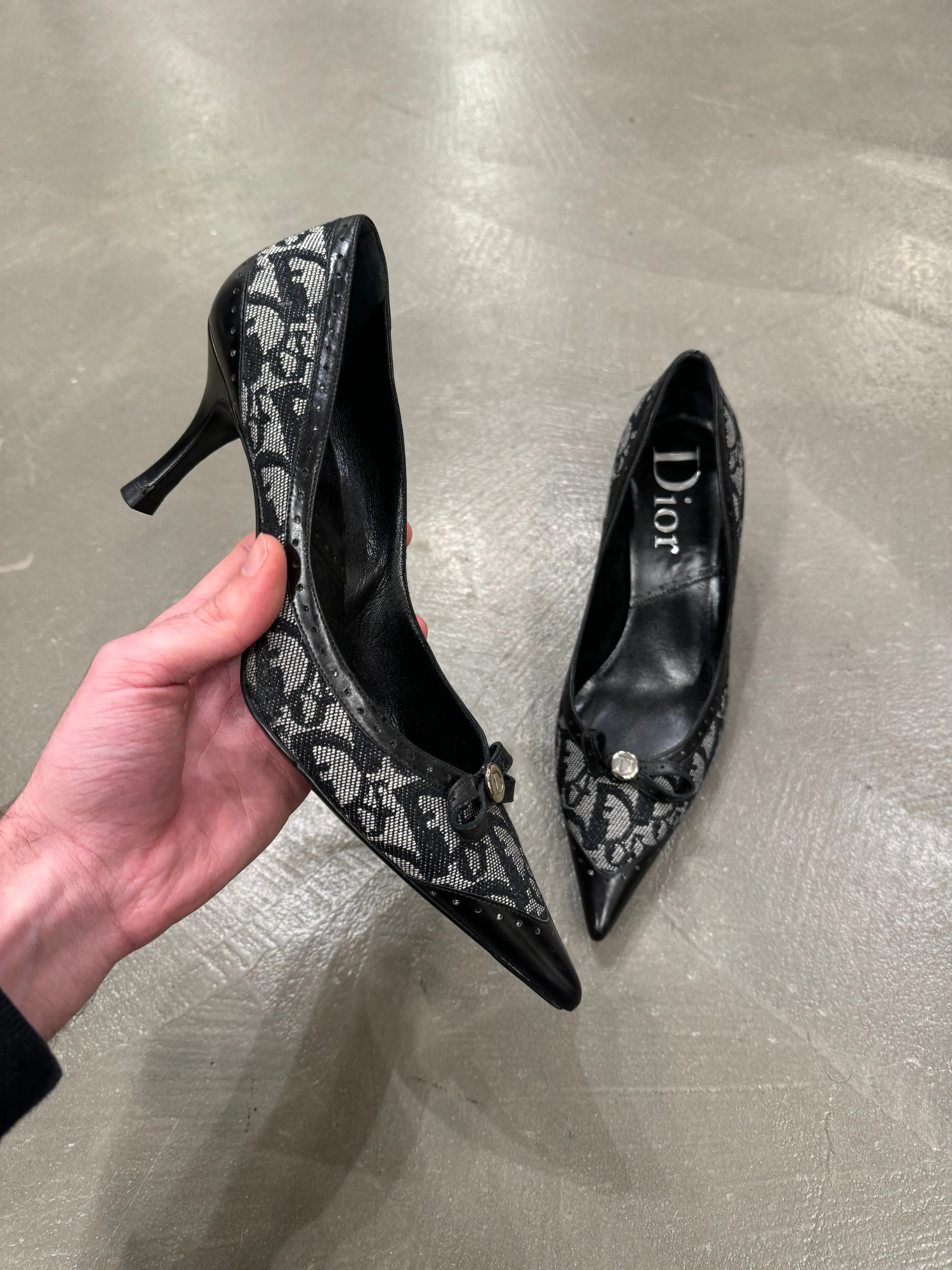 2000s Christian Dior by Galliano monogram heels