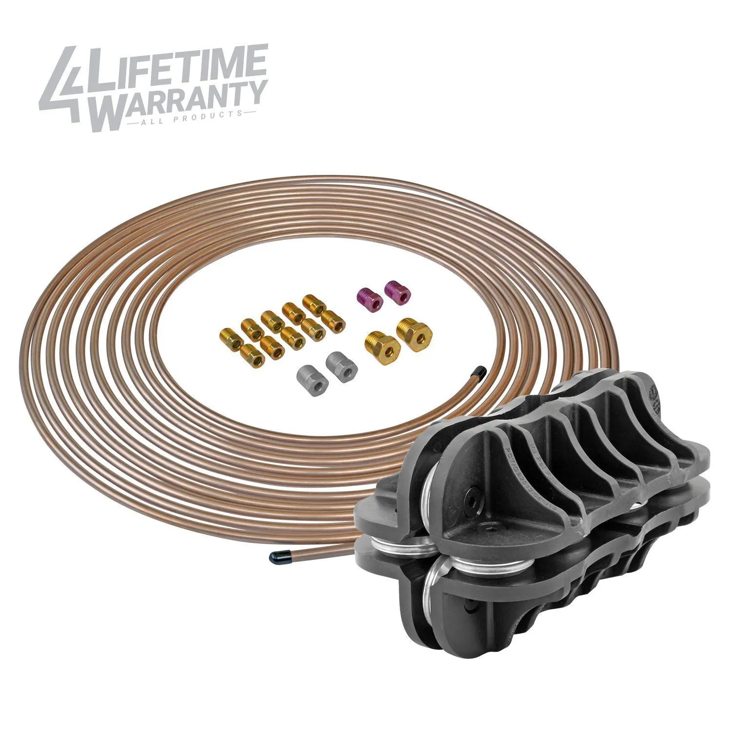 3/16" x 25' | Copper Nickel Brake Line Replacement Kit & Handheld Tubing Straightener