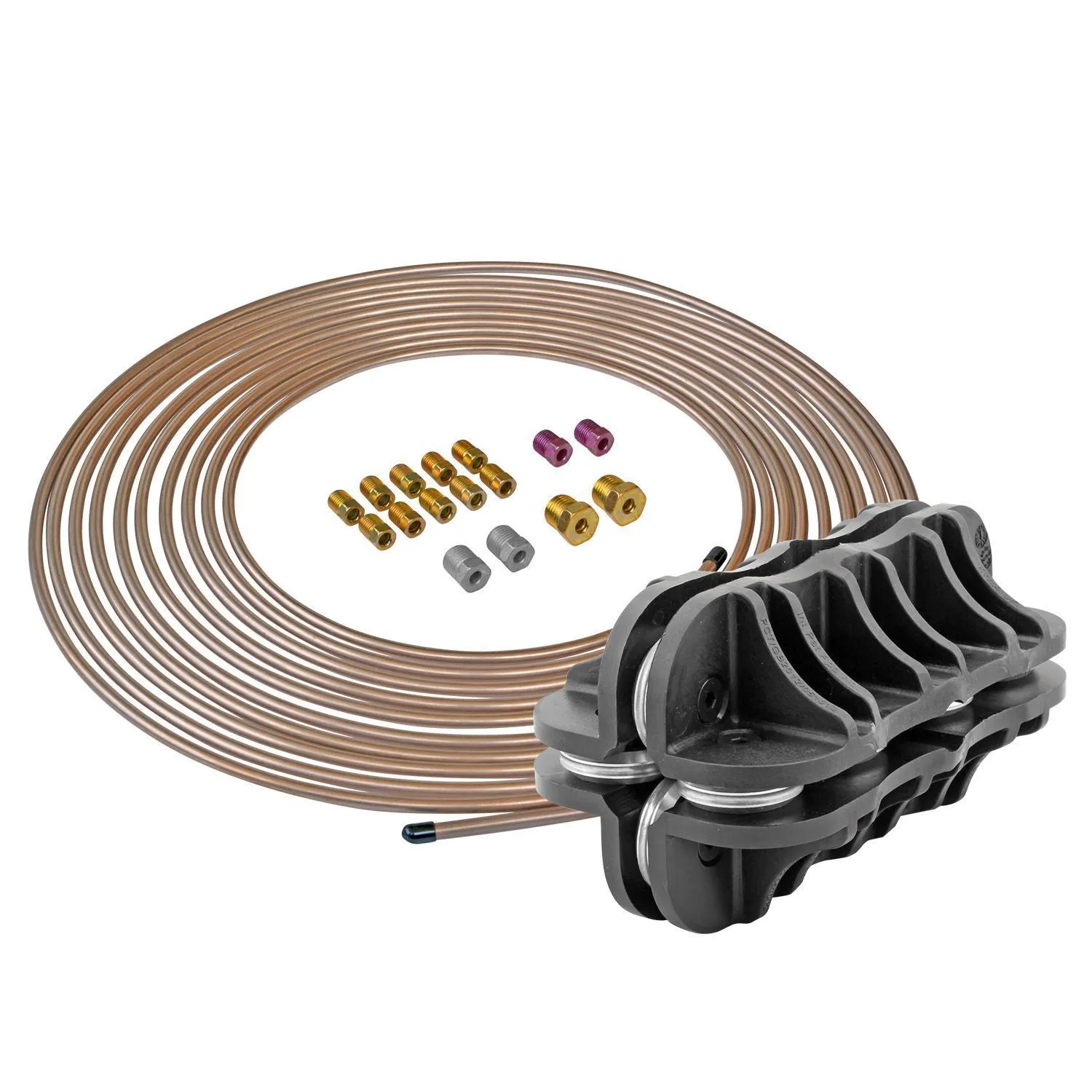 3/16" x 25' | Copper Nickel Brake Line Replacement Kit & Handheld Tubing Straightener