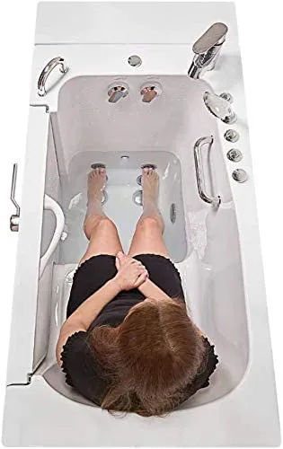 32x52 Transfer Hydro Foot Massage Acrylic Walk-In Tub, Fast Fill Faucet, Left 2" Dual Drain