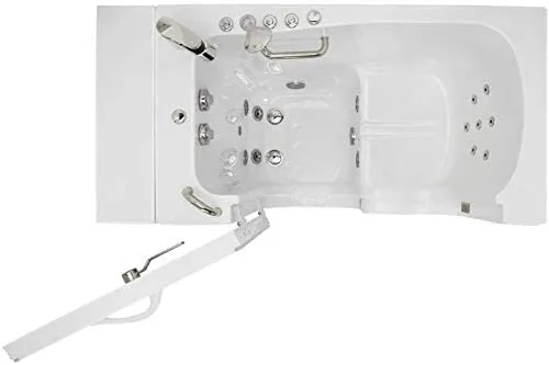 32x52 Transfer Hydro Foot Massage Acrylic Walk-In Tub, Fast Fill Faucet, Left 2" Dual Drain