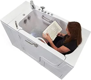 32x52 Transfer Hydro Foot Massage Acrylic Walk-In Tub, Fast Fill Faucet, Left 2" Dual Drain