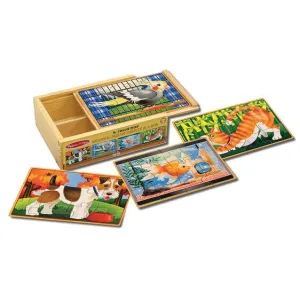 4 Wooden Puzzles - Pets
