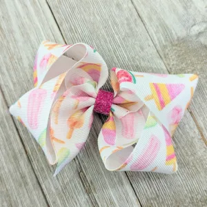 4" Popsicle Ribbon Hair Bow