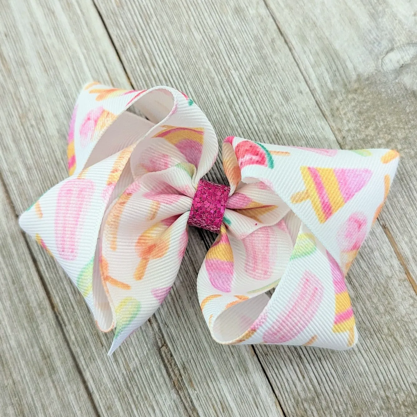 4" Popsicle Ribbon Hair Bow