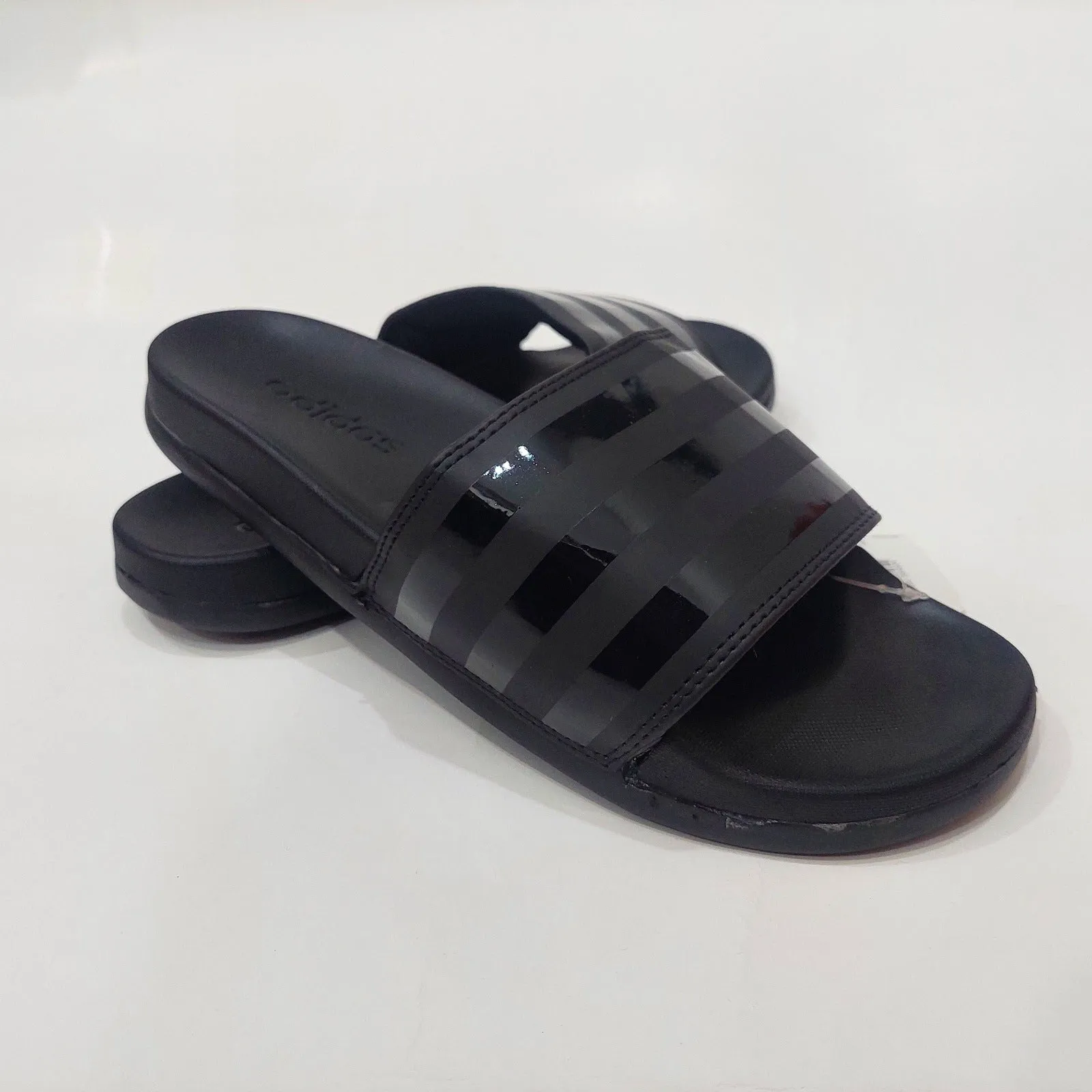 AD Adlite Slides Three Stripes - Black (Women)