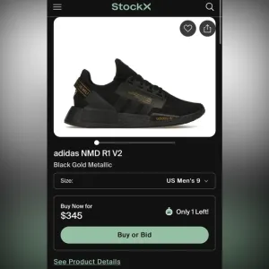 Adidas Black/gold NMD’s_R1 V2