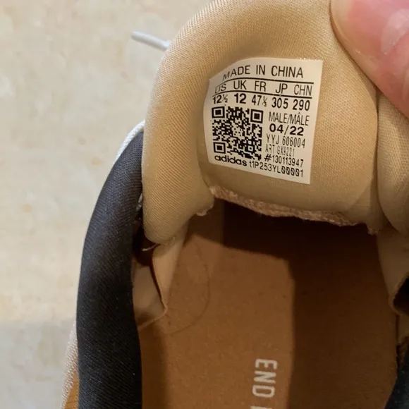 Adidas Tan and Gray Athletic Sneakers with Modern Design