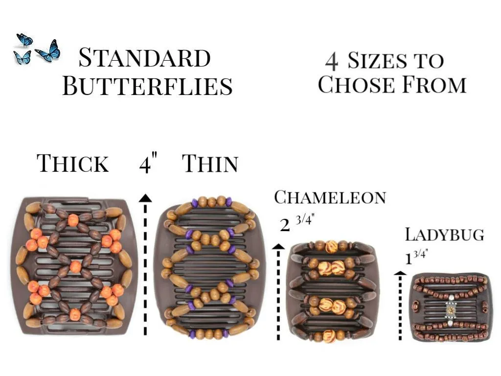 African Butterfly Hair Comb - Dalena Gray 38