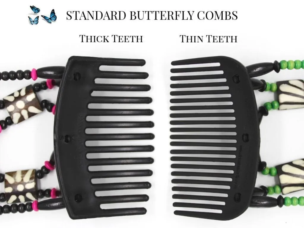 African Butterfly Hair Comb - Dalena Gray 38