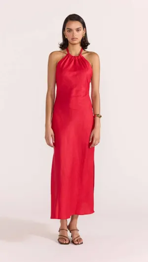 AMANA HALTER BIAS DRESS