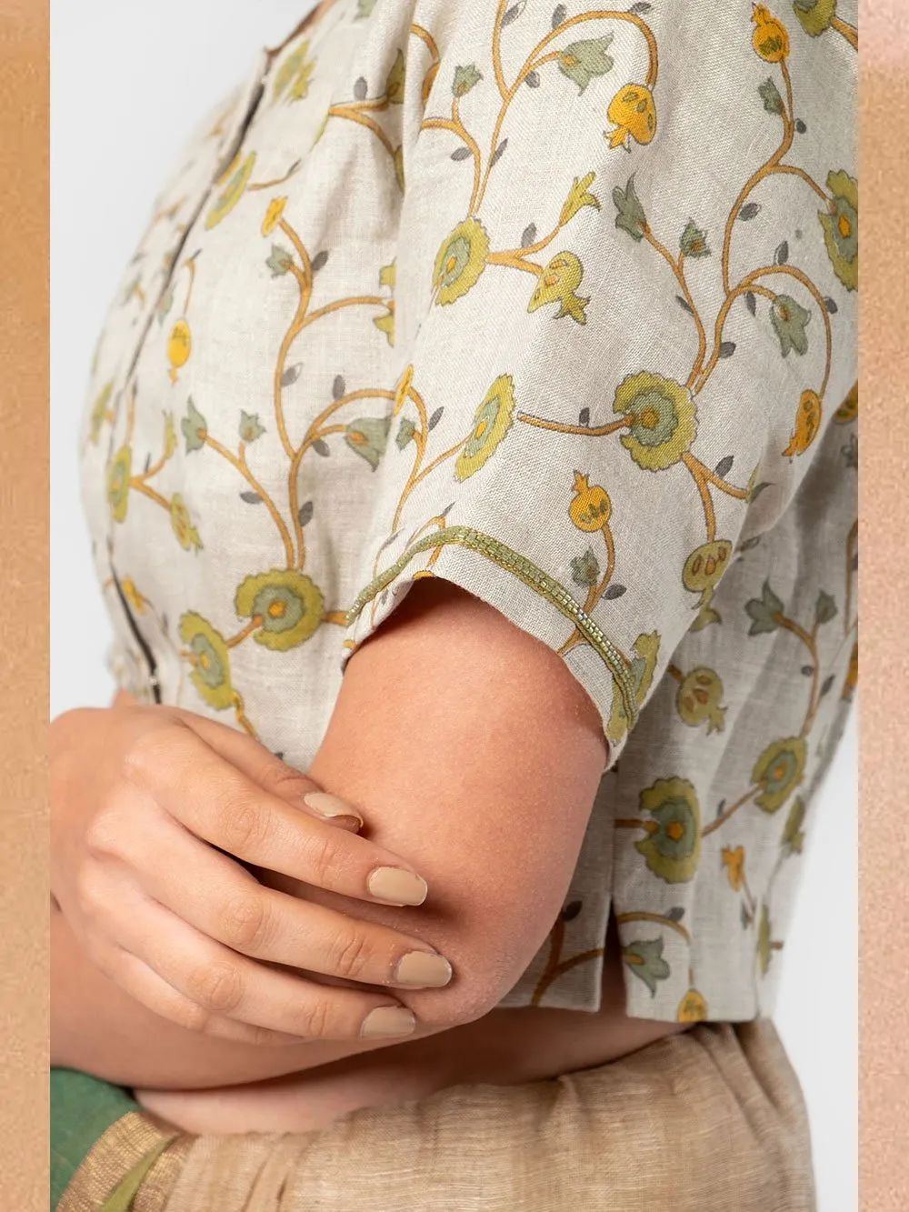 Anavila  I   basil-floral-summer-blouse