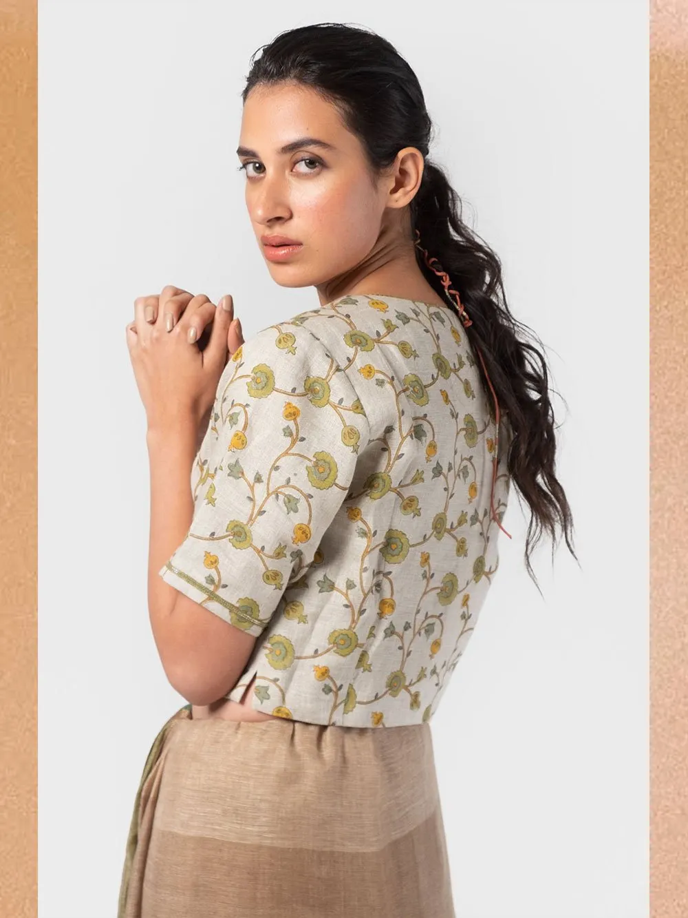 Anavila  I   basil-floral-summer-blouse