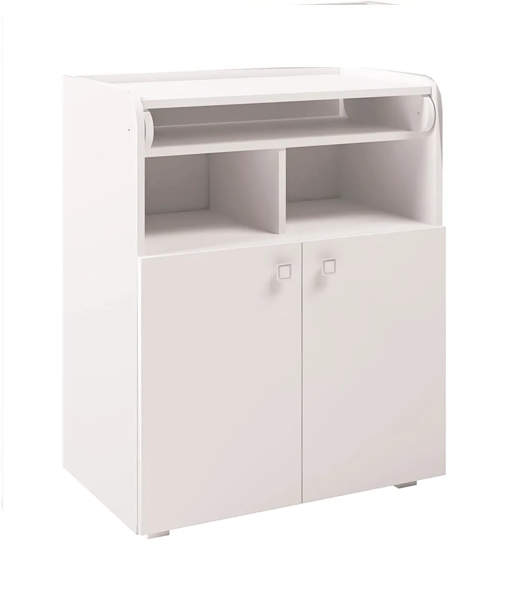 Baby Changing Unit | Large Storage Pockets & Cupboards | High Quality Modern Design | White
