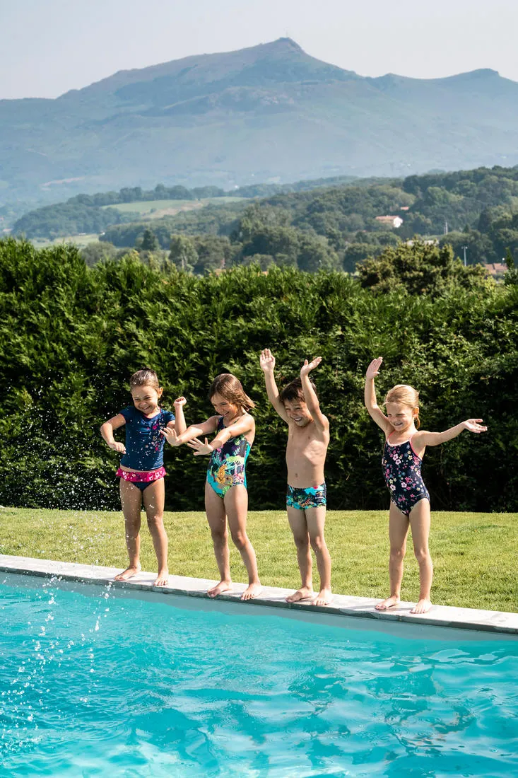 BABY / KIDS' SWIMMING BOXERS - BLUE FISH PRINT