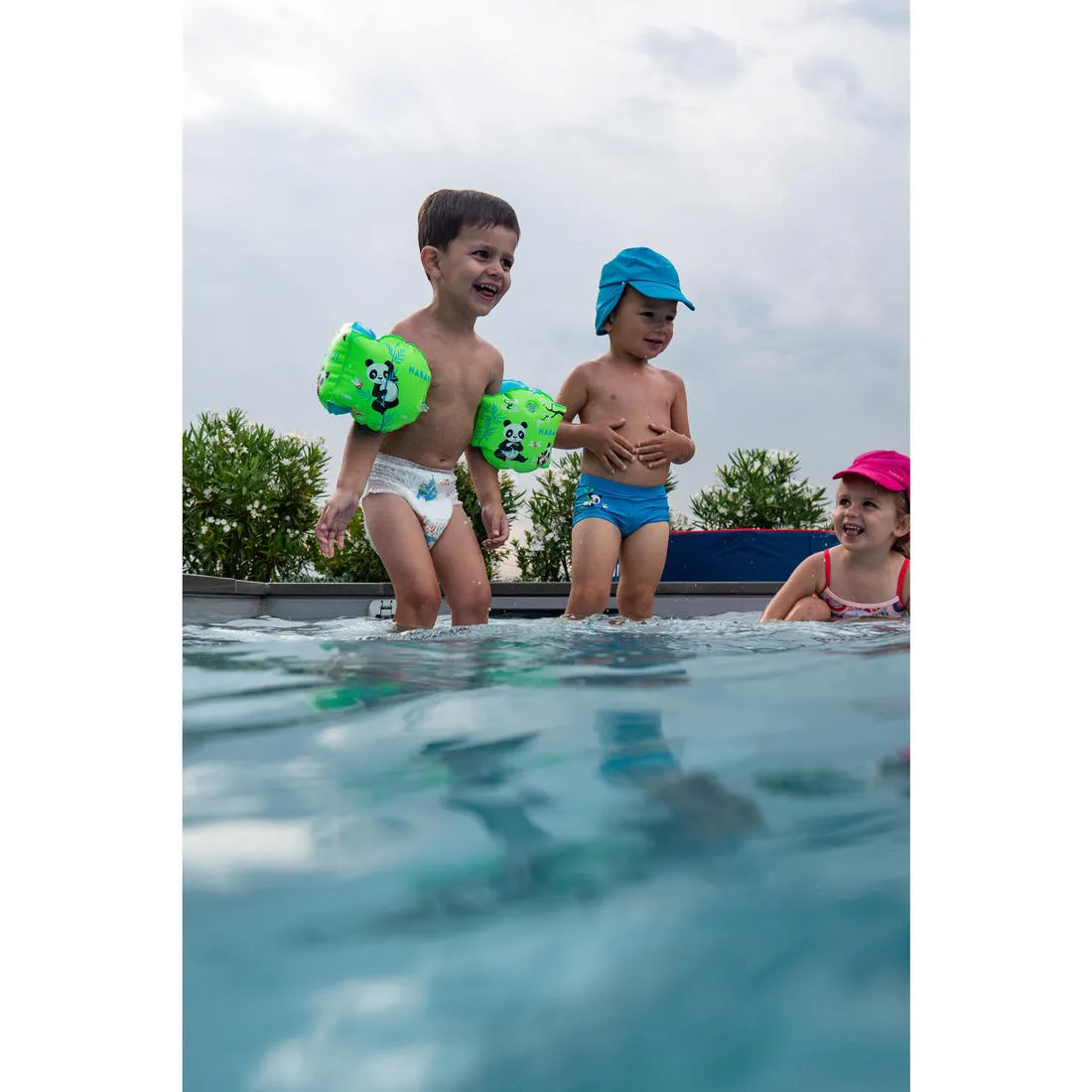 BABY / KIDS' SWIMMING BOXERS - BLUE FISH PRINT