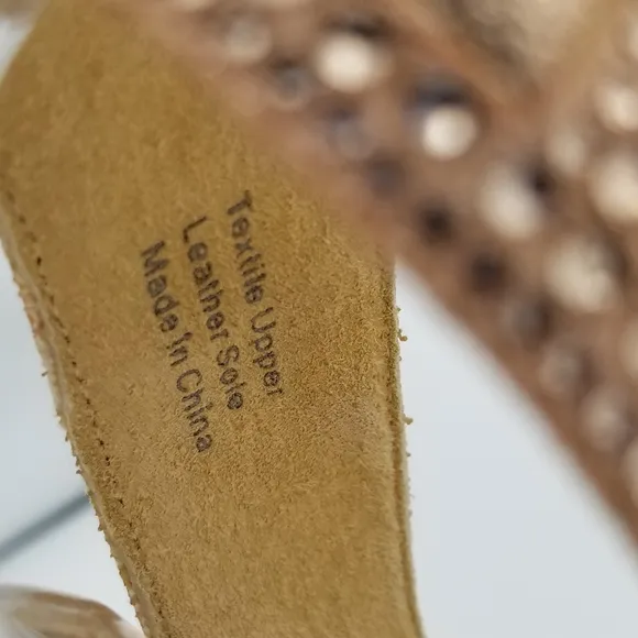 Badgley Mischka Hart Crystal Embellished Evening Shoes, Rose Gold, Women's 9.5