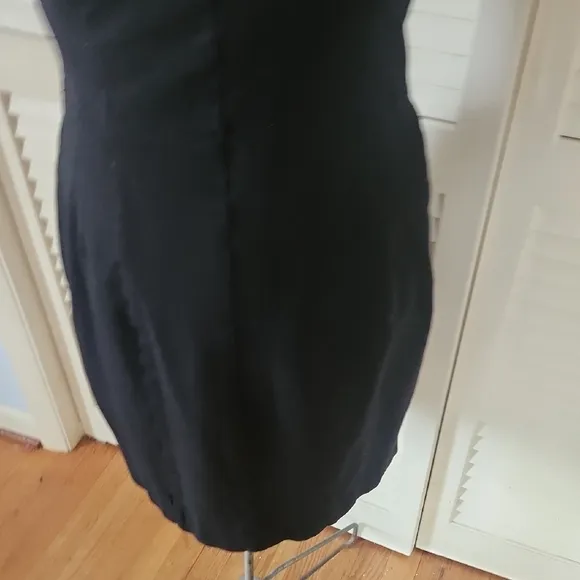 Banana Republic Black Midi Dress Square Neck