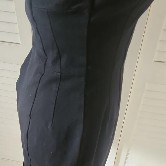 Banana Republic Black Midi Dress Square Neck