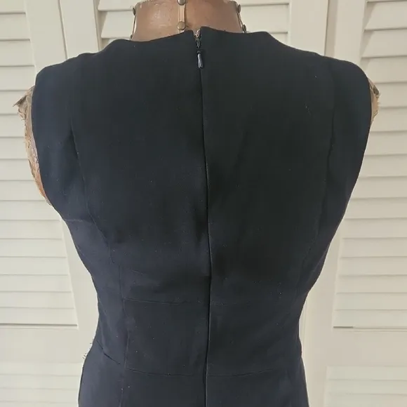 Banana Republic Black Midi Dress Square Neck