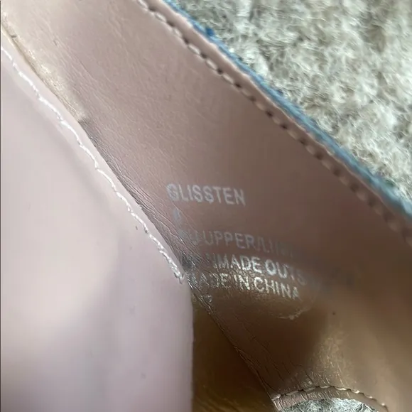 Betsey Johnson Glissten Pink Glitter Heels Block Heel Size 8
