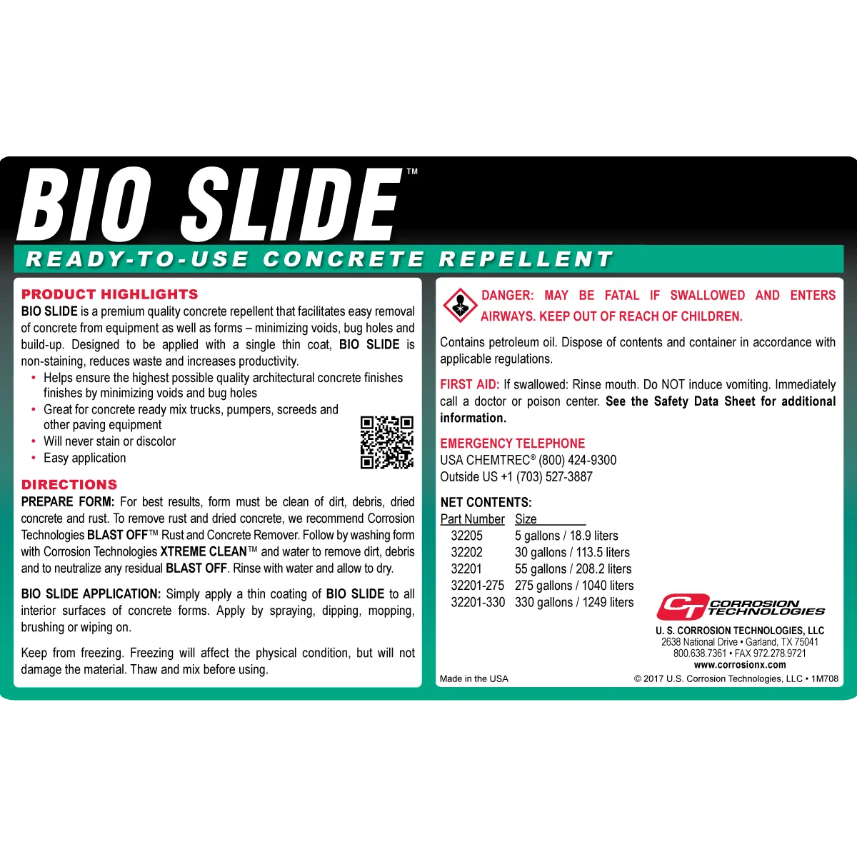 Bio Slide concrete form release