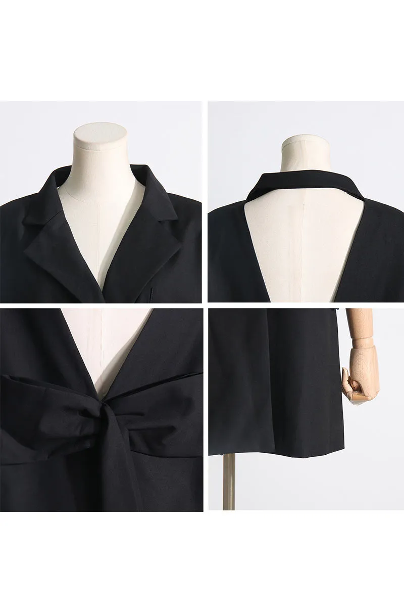 BL654 Sleeveless Bow Mini Dress
