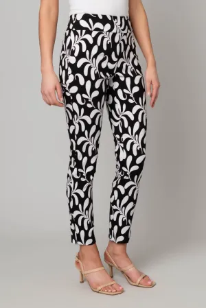 Black and White Printed Pull On Millennium Tapered Pant
