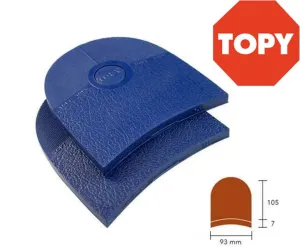 BLUE TOPY MENS RUBBER HEELS - 6mm Professional Grade