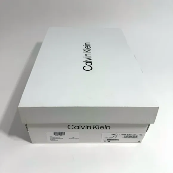 Calvin Klein Women’s Size 11 Dressa Light Natural Patent  d’Orsay Pump Heels NWT