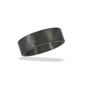 Carbon Fiber band 8mm flat checkered. Size 12.5 (99953)