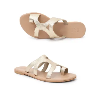 Catania in Gold Flats For Women