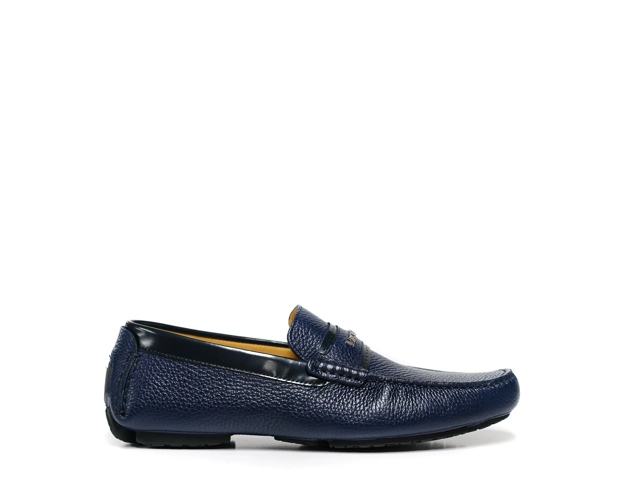 Cesare Paciotti Men's Blue Leather Granello Moccasin pv57004 40% OFF