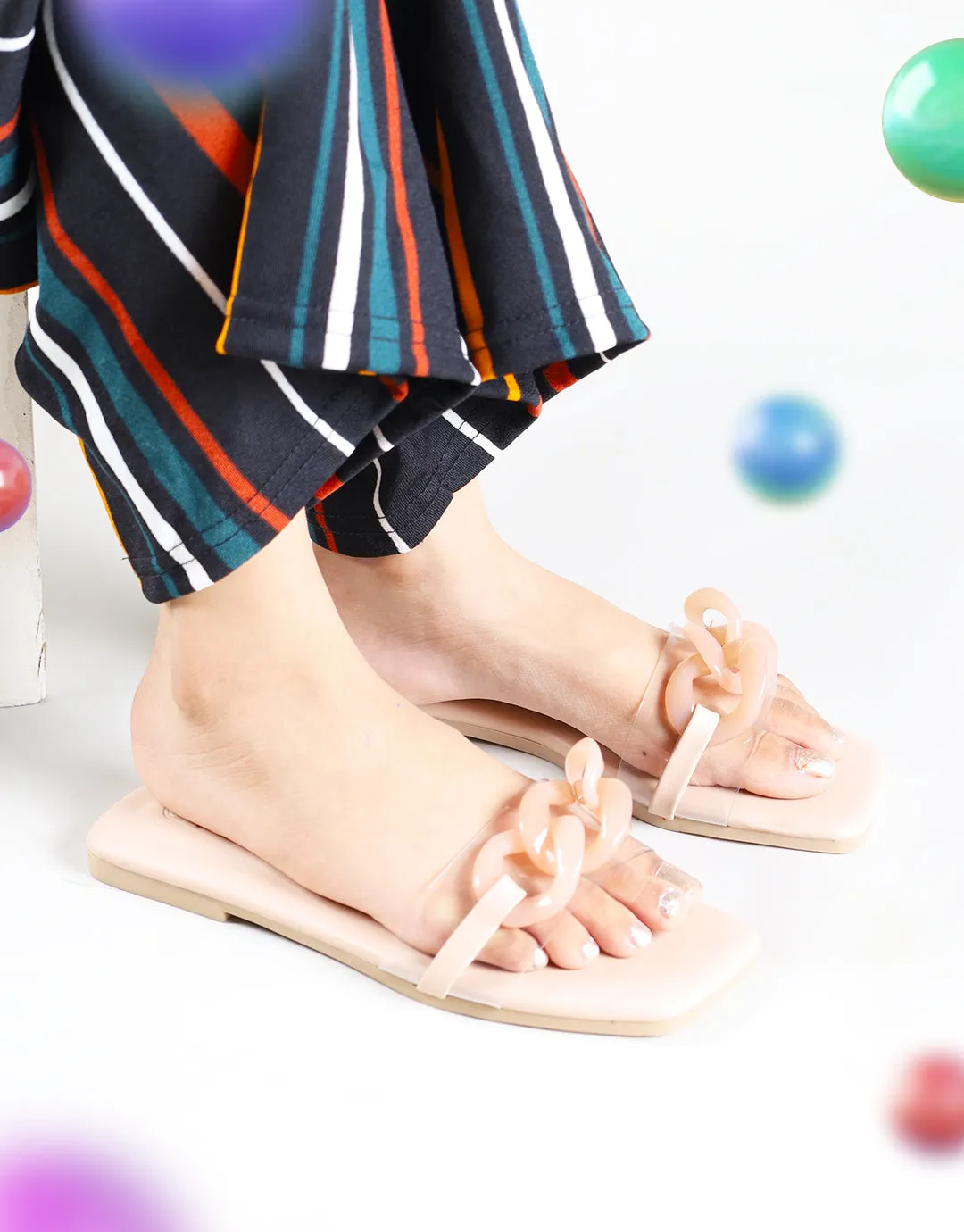 Chain Slides - Peach