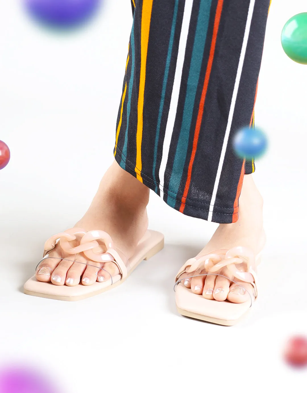 Chain Slides - Peach
