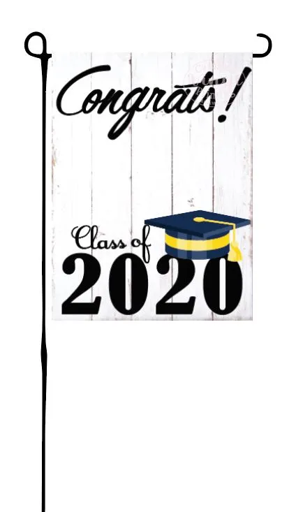 Class of 2020 - Navy & Yellow - Garden Flag